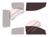 Gabarit vitrage - kit vitres avant - Daihatsu Cuore (6) 3 portes (2003 - 2008)