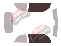 Gabarit vitrage - kit vitres avant - Saab 900 (2) Cabriolet 2 portes (1994 - 1998)