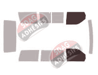 Gabarit vitrage - kit vitres avant - Mercedes-Benz Vito / EQV (1) 4 portes (1996 - 2003) Gabarit vitrage - kit vitres avant - Mercedes-Benz Vito / EQV (1) 4 portes (1996 - 2003)