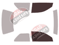 Gabarit vitrage - kit vitres avant - Suzuki Swift (3) 3 portes (1994 - 2003) Gabarit vitrage - kit vitres avant - Suzuki Swift (3) 3 portes (1994 - 2003)