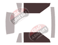 Gabarit vitrage - kit vitres avant - Chrysler LeBaron Cabriolet 2 portes (1989 - 1995)