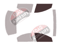 Gabarit vitrage - kit vitres avant - Chrysler LHS Berline 4 portes (1998 - 2001)