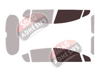 Gabarit vitrage - kit vitres avant - Peugeot 3008 (1) 5 portes (2009 - 2016)