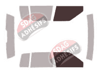 Gabarit vitrage - kit vitres avant - Cadillac Deville (13) Berline 4 portes (1989 - 1993)