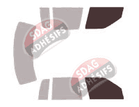 Gabarit vitrage - kit vitres avant - Cadillac Deville (14) Berline 4 portes (1994 - 1999)