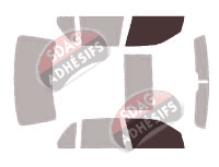 Gabarit vitrage - kit vitres avant - Cadillac Deville (15) Berline 4 portes (2000 - 2005)