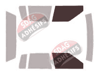 Gabarit vitrage - kit vitres avant - Cadillac Fleetwood (1) Brougham Berline 4 portes (1985 - 1993)