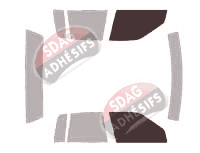 Gabarit vitrage - kit vitres avant - Cadillac Seville (3) Berline 4 portes (1986 - 1991)