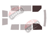 Gabarit vitrage - kit vitres avant - Chevrolet Astro Van Court 5 portes (1985 - 2005)