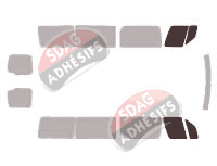 Gabarit vitrage - kit vitres avant - Mercedes-Benz Sprinter (2) Long 5 portes (2006 - 2018)