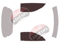 Gabarit vitrage - kit vitres avant - Chevrolet Corvette (5) C5 Coupe 2 portes (1999 - 2004)
