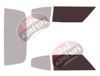 Gabarit vitrage - kit vitres avant - Chevrolet Malibu (2) Coupé 2 portes (1968 - 1972)