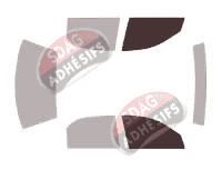 Gabarit vitrage - kit vitres avant - Geo Metro (2) Berline 4 portes (1998 - 2001)