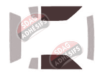 Gabarit vitrage - kit vitres avant - Chevrolet Monte-Carlo (4) Coupé 2 portes (1981 - 1988)