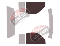Gabarit vitrage - kit vitres avant - Chevrolet S-10 (2) Extended Cab Pick-up 2 portes (1994 - 2004)