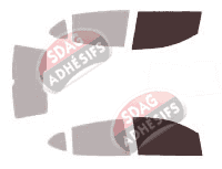 Gabarit vitrage - kit vitres avant - Chevrolet Rezzo 5 portes (2000 - 2008)