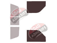 Gabarit vitrage - kit vitres avant - Dodge Dakota (1) Simple Cab Pick-up 2 portes (1986 - 1989)