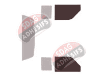 Gabarit vitrage - kit vitres avant - Dodge Dakota (1) Club Cab Pick-up 2 portes (1990 - 1996)