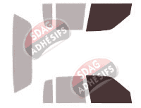 Gabarit vitrage - kit vitres avant - Dodge Spirit Berline 4 portes (1989 - 1995)