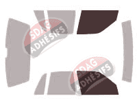 Gabarit vitrage - kit vitres avant - Dodge Shadow Berline 4 portes (1986 - 1994)