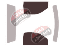 Gabarit vitrage - kit vitres avant - Dodge Ram (4) Simple Cab Pick-up 2 portes (2009 - 2018)