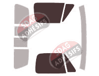 Gabarit vitrage - kit vitres avant - Dodge Ram (1) Simple Cab Pick-up 2 portes (1981 - 1993)