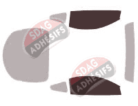 Gabarit vitrage - kit vitres avant - Eagle Talon Coupé 2 portes (1995 - 1998) Gabarit vitrage - kit vitres avant - Eagle Talon Coupé 2 portes (1995 - 1998)