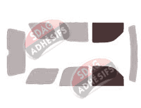 Gabarit vitrage - kit vitres avant - Gmc Yukon (2) 5 portes (2000 - 2006)