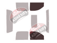 Gabarit vitrage - kit vitres avant - Gmc Sierra (3) Crew Cab Pick-up 4 portes (2007 - 2013)