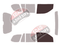 Gabarit vitrage - kit vitres avant - Gmc Envoy (2) 5 portes (2002 - 2009)