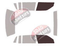 Gabarit vitrage - kit vitres avant - Lincoln Continental (8) Berline 4 portes (1988 - 1995)