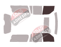 Gabarit vitrage - kit vitres avant - Lincoln Navigator (3) Long 5 portes (2007 - 2017)
