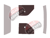 Gabarit vitrage - kit vitres avant - Gmc Sierra (1) Simple Cab Pick-up 2 portes (1988 - 1998)