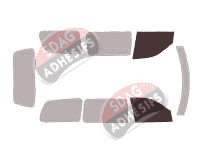 Gabarit vitrage - kit vitres avant - Oldsmobile Silhouette (2) Long 5 portes (1997 - 2004)