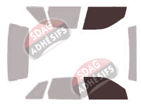 Gabarit vitrage - kit vitres avant - Seat Ibiza (2) 5 portes (1993 - 1999) Gabarit vitrage - kit vitres avant - Seat Ibiza (2) 5 portes (1993 - 1999)