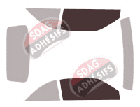 Gabarit vitrage - kit vitres avant - Audi A4 (2) Cabriolet 2 portes (2000 - 2006) Gabarit vitrage - kit vitres avant - Audi A4 (2) Cabriolet 2 portes (2000 - 2006)