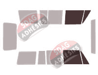 Gabarit vitrage - kit vitres avant - Hyundai Galloper Long 5 portes (1991 - 2006)