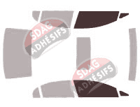 Gabarit vitrage - kit vitres avant - Acura CSX 5 portes (2006 - 2012)