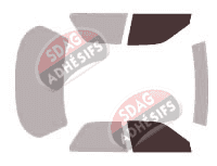 Gabarit vitrage - kit vitres avant - Acura Integra (2) Berline 4 portes (1989 - 1993)