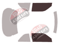 Gabarit vitrage - kit vitres avant - Acura Legend (1) Coupé 2 portes (1986 - 1990)