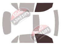 Gabarit vitrage - kit vitres avant - Acura MDX (2) 5 portes (2007 - 2013) Gabarit vitrage - kit vitres avant - Acura MDX (2) 5 portes (2007 - 2013)