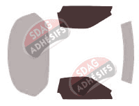 Gabarit vitrage - kit vitres avant - Acura NSX (1) Coupé 2 portes (1991 - 2005) Gabarit vitrage - kit vitres avant - Acura NSX (1) Coupé 2 portes (1991 - 2005)