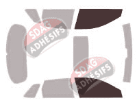 Gabarit vitrage - kit vitres avant - Acura RDX (1) 5 portes (2007 - 2012)
