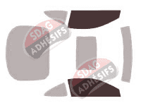 Gabarit vitrage - kit vitres avant - Acura RSX Coupé 2 portes (2002 - 2006)