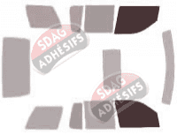 Gabarit vitrage - kit vitres avant - Mercury Mountaineer (2) 5 portes (2002 - 2005) Gabarit vitrage - kit vitres avant - Mercury Mountaineer (2) 5 portes (2002 - 2005)