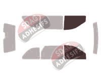 Gabarit vitrage - kit vitres avant - Plymouth Voyager (4) 5 portes (2000 - 2007)