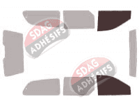 Gabarit vitrage - kit vitres avant - Plymouth Grand Voyager (3) 5 portes (1995 - 2001)