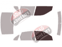 Gabarit vitrage - kit vitres avant - Saturn L-Series Berline 4 portes (2000 - 2006)