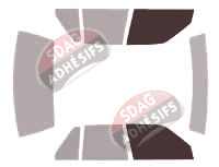 Gabarit vitrage - kit vitres avant - Pontiac Sunbird Berline 4 portes (1988 - 1994)