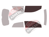 Gabarit vitrage - kit vitres avant - Fiat Stilo (1) 3 portes (2001 - 2007)